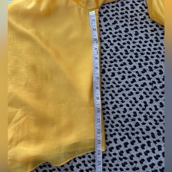 ANTONIO MELANI NWT Size M Yellow Relaxed Fit Balloon Sleeves Dressy Blouse - Picture 11 of 12